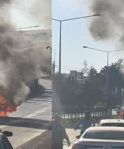 Şambayat'ta Seyir Halindeki Otomobil Alevlere Teslim Oldu