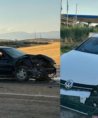 Şambayat Yakınlarında İki Otomobil Çarpıştı 4 Yaralı