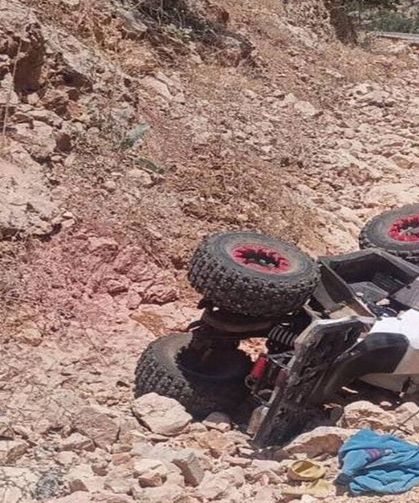 Besni'de ATV Devrildi Sürücü Ve 3 Çocuk Yaralandı