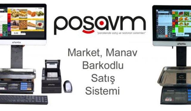 POSAVM market manav barkodlu satış sistemi restora