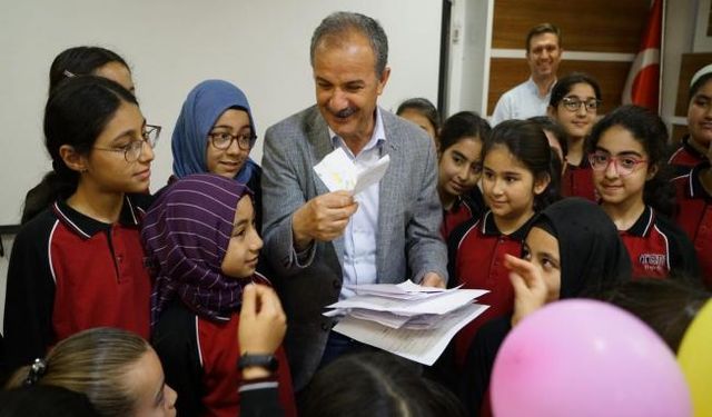 Başkan Kılınç, Bu kez ortaokul öğrencilerinin sorularını yanıtladı