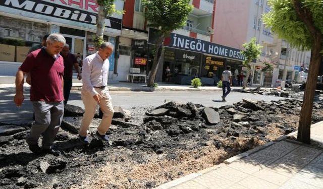 Başkan Kılınç, Prestij cadde çalışmalarını inceledi