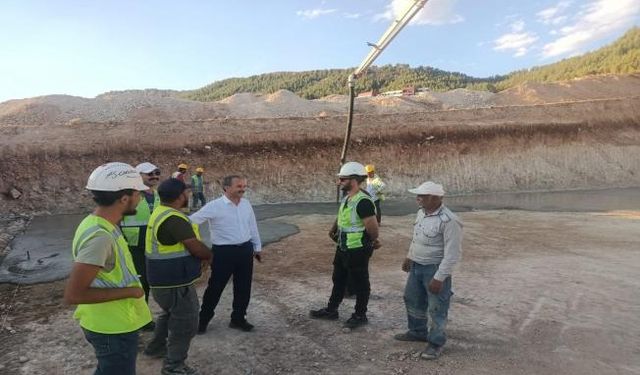 Başkan Kılınç, Su deposu yapım çalışmalarını inceledi