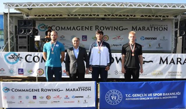 Commagene Rowing Marathon yarışçıları madalyalarını Perre Antik Kentinde aldı