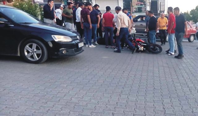 Kahta’da motosiklet ile otomobil çarpıştı: 2 yaralı 