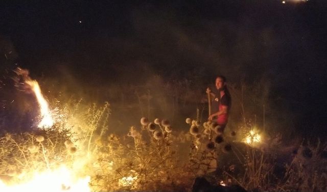 Yangın konteynerlere sıçramadan söndürüldü  - Videolu Haber