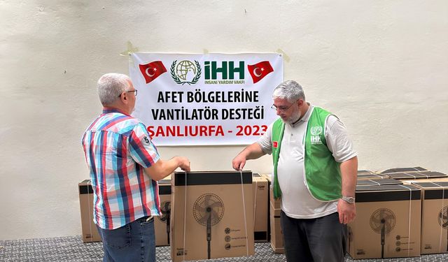 İHH deprem bölgelerinde 2 bin 750 adet vantilatör dağıttı 