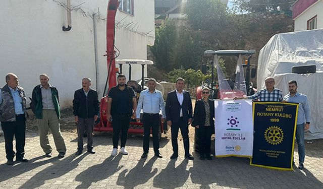 Rotary'den üretici birliğine traktör ve silaj makinesi desteği