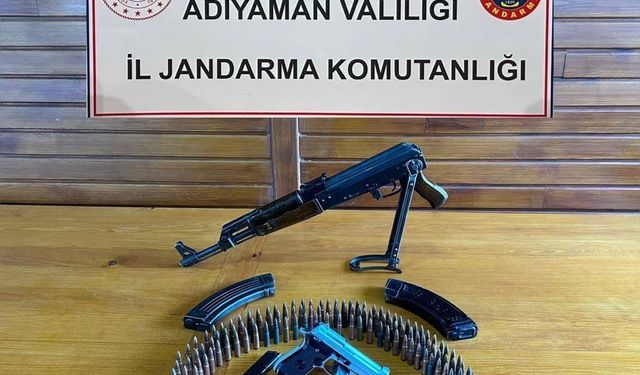 Adıyaman'da ruhsatsız silaha 2 tutuklandı