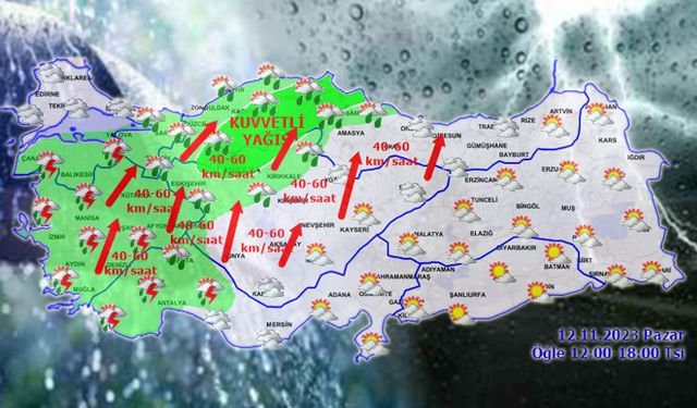 Meteoroloji'den 'kuvvetli' rüzgar ve yağış uyarısı!