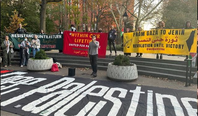 Washington Square Park’ta Filistin’e destek eylemi