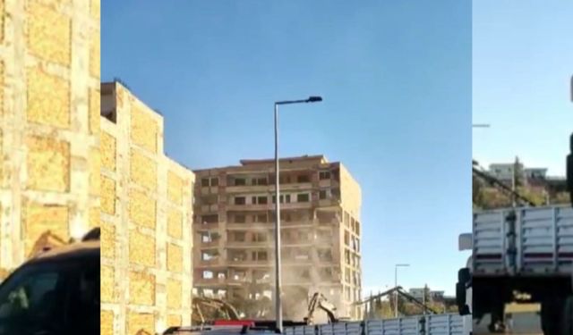 Adıyaman'da 8 katlı bina büyük gürültüyle yıkıldı  - Videolu Haber