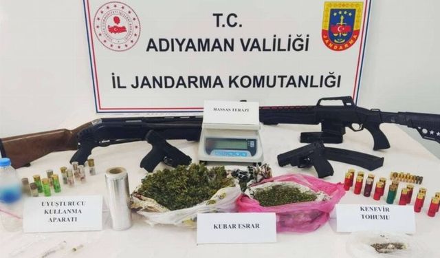 Adıyaman'da iki adrese uyuşturucu operasyonu: 2 gözaltı