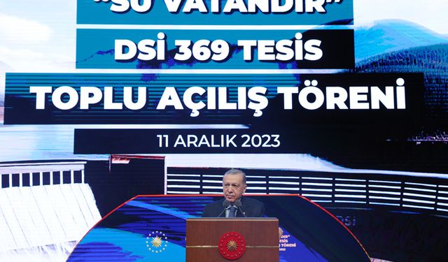 Cumhurbaşkanı Erdoğan: Tarım ve sulama alanında tarihî nitelikte adımlar attık