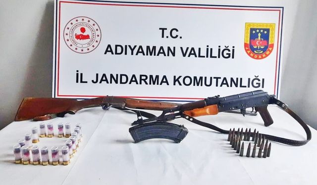 Adıyaman ruhsatsız av tüfeğine 2 gözaltı