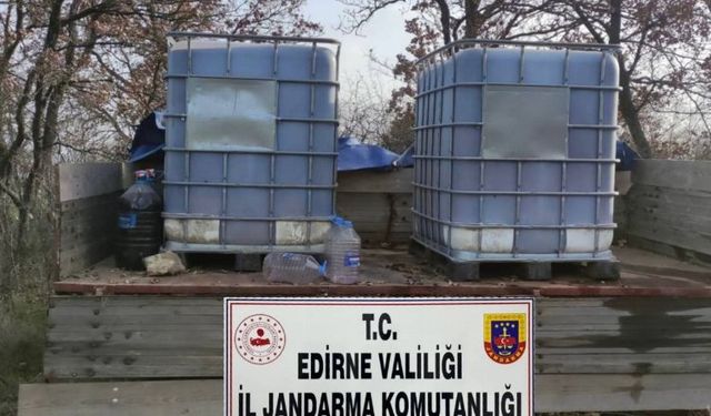 Uzunköprü'de 2 bin 200 litre kaçak içki