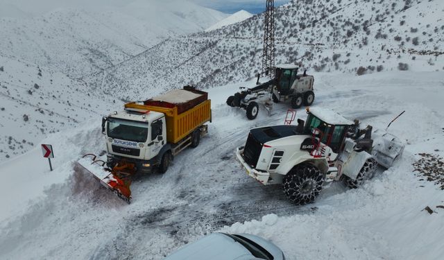 Kar yağışı nedeniyle kapanan yolların tamamını ulaşıma açıldı  - Videolu Haber