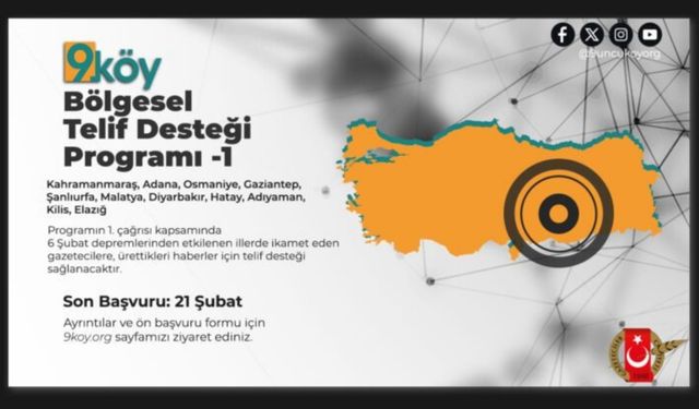 9. Köy Projesi Bölgesel Telif Desteği Programı Başvuruları Başladı 