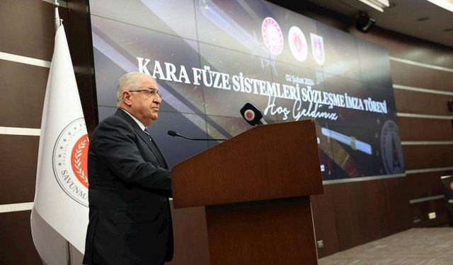 Bakan Güler "Kara Füze Sistemleri İmza Töreni"nde konuştu