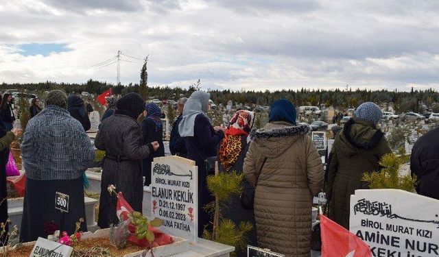 Depremde yaşamını yitirenler mezarları başında anıldı