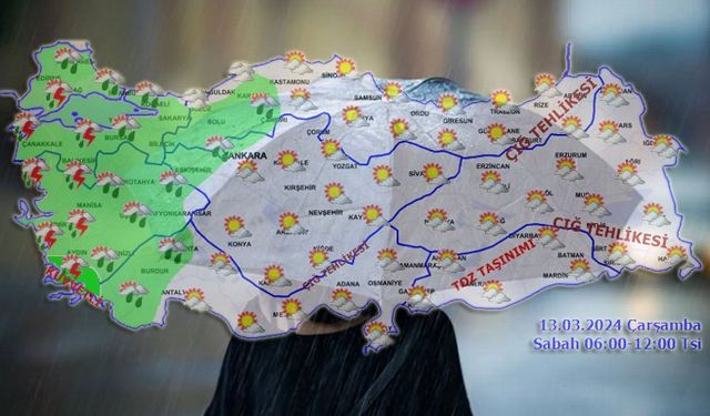Türkiye'nin bugün yarısı yağışlı!