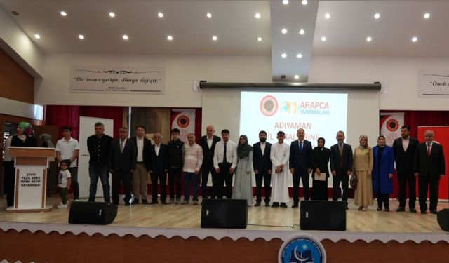 Arapça Bilgi ve Etkinlik Yarışması’nda 3 birincilik Kahta'ya 
