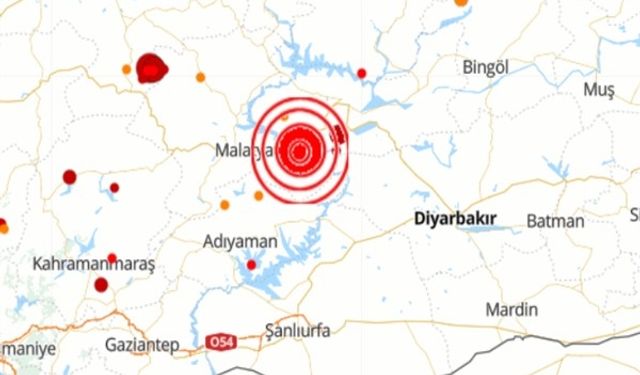 Malatya'da 5.9 büyüklüğünde deprem