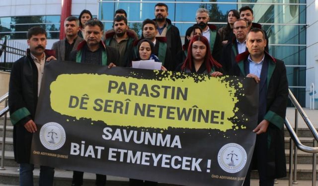 Adıyaman'da ÖHD üyesi avukatlardan protesto: 'Avukat Bedirhan Sarsılmaz serbest bırakılsın'  - Videolu Haber