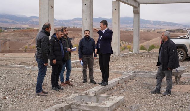 Tutdere, Kesimhane ve Hayvan Pazarı inşaat çalışmalarını yerinde inceledi