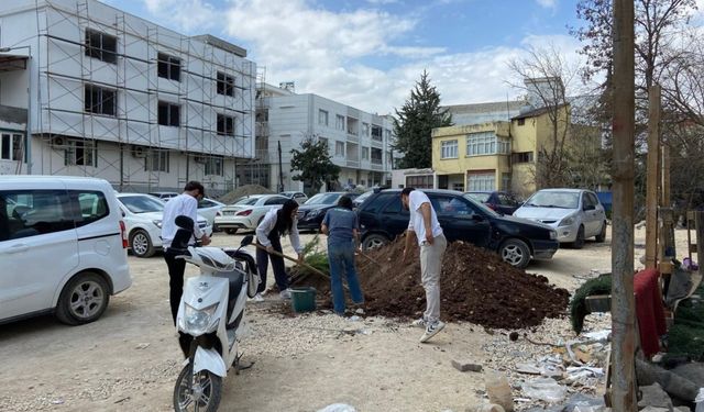 Adıyaman İstiklal Caddesi’nde esnaf ve öğrencilerden yeşillendirme seferberliği  - Videolu Haber