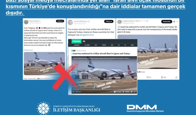 İletişim'den "İsrail Uçakları Türkiye’de" iddialarına yalanlama!