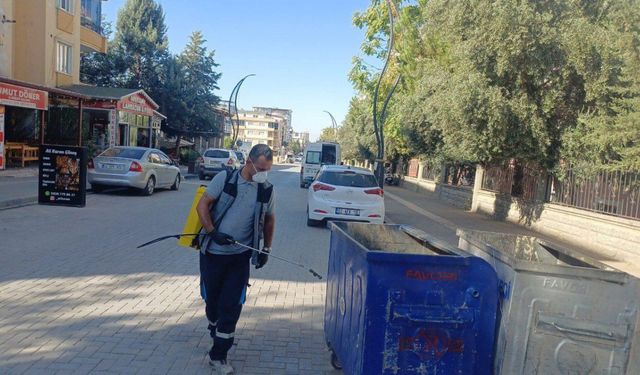 Adıyaman Belediyesi, ilaçlama çalışmaları için sahada  