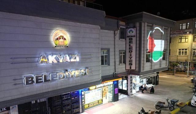 Akyazı Belediyesi'nden Filistin'e destek