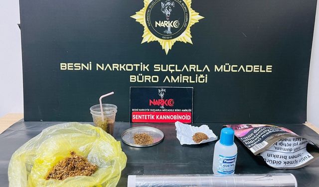 Besni'de uyuşturucu operasyonu: 3 tutuklama