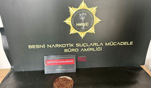 Besni'de uyuşturucu operasyonu: 1 tutuklama