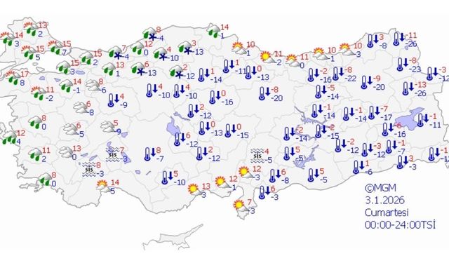 24 kent için sarı kod! Meteoroloji'den kar, sağanak ve fırtına uyarısı!