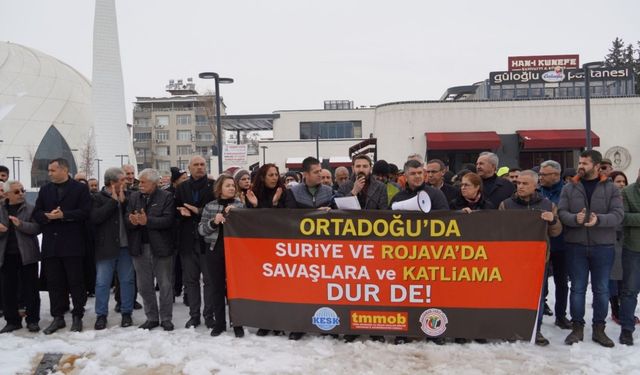 Adıyaman'da KESK, TMMOB ve TTB'den Rojava çağrısı: 'Savaşlara ve katliamlara dur denilmeli' - Videolu Haber