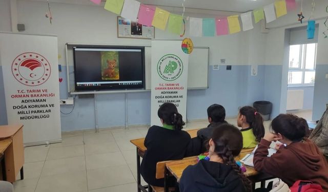 Adıyaman'da Doğa Koruma ve Milli Parklar Genel Müdürlüğü tarafından öğrencilere doğa eğitimi verildi