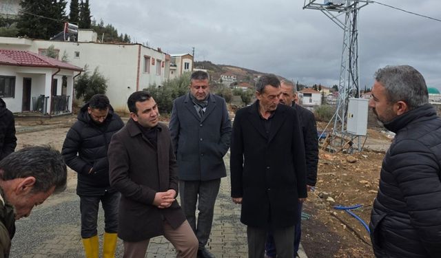 Gölbaşı Kaymakamı Algın'dan Karaburun Köyü Kalıcı Konutları'nda yağış sonrası inceleme