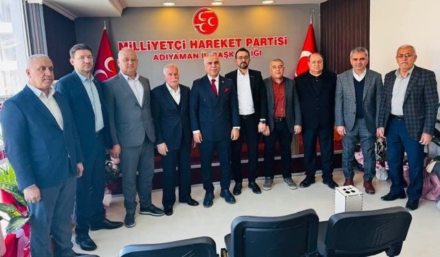Türk Yerel Hizmet-Sen ve ASKON’dan MHP Adıyaman İl Başkanlığına Hayırlı Olsun Ziyareti