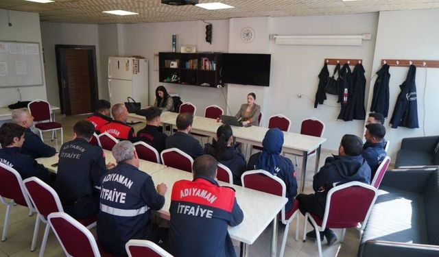 Adıyaman Belediyesi'nden itfaiye personeline hizmet içi İSG eğitimi - Videolu Haber