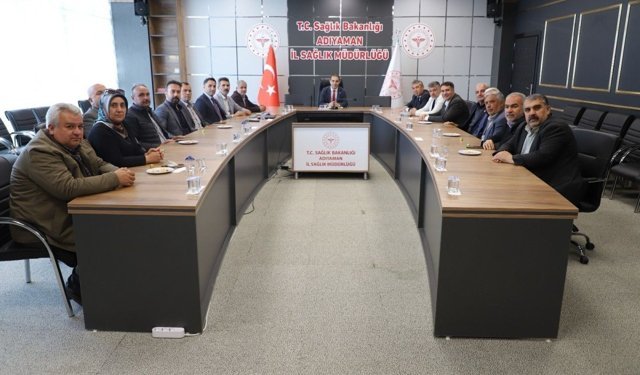 Adıyaman Muhtarlar Federasyonu'ndan İl Sağlık Müdürü Şirik'e ziyaret