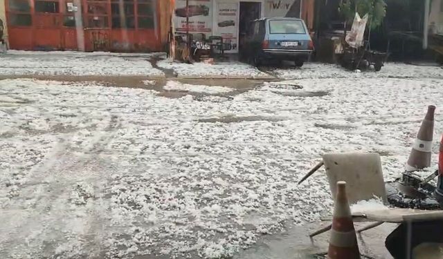Besni’de dolu yağışı hayatı olumsuz etkiledi