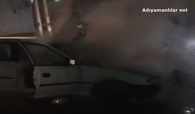 Besni’de Park Halindeki Otomobil Alevlere Teslim Oldu