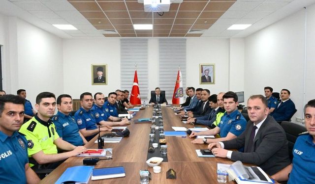 Adıyaman İl Emniyet Müdürü Nazman başkanlığında güvenlik toplantısı