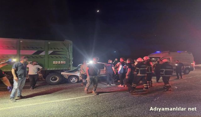 Adıyaman-Samsat Karayolunda Kaza: 1 Ölü, 1 Ağır Yaralı