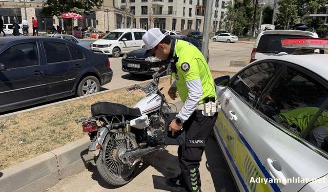 Adıyaman’da Ehliyetsiz Motosiklet Sürücüsüne Rekor Ceza