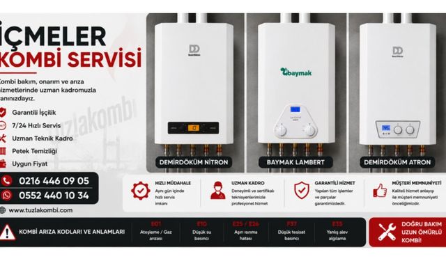 İçmeler Kombi Servisi ve Sık Görülen Kombi Arızaları