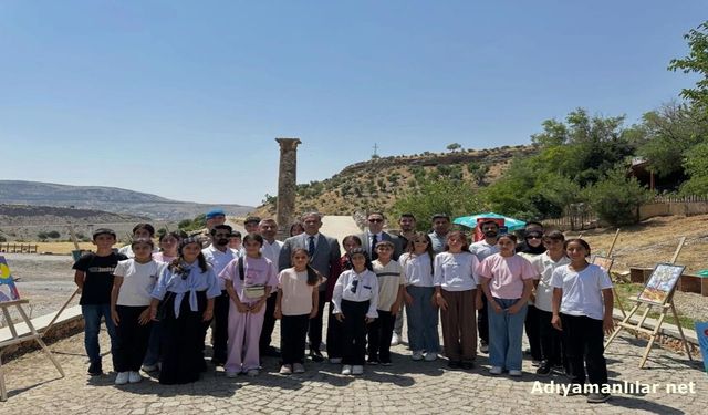 Öğrencilerin Resimleri Cendere Köprüsü'nde Sergilendi