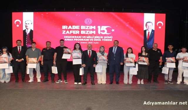 15 Temmuz Yarışmalarının Ödülleri Aydın'da Verildi